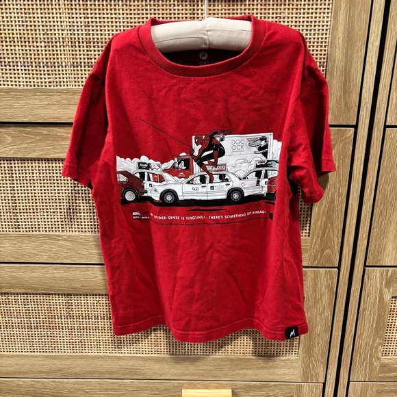 Uniqlo Other - Uniqlo Red Kids Short Sleeve Tee with Spider-Man Graphic